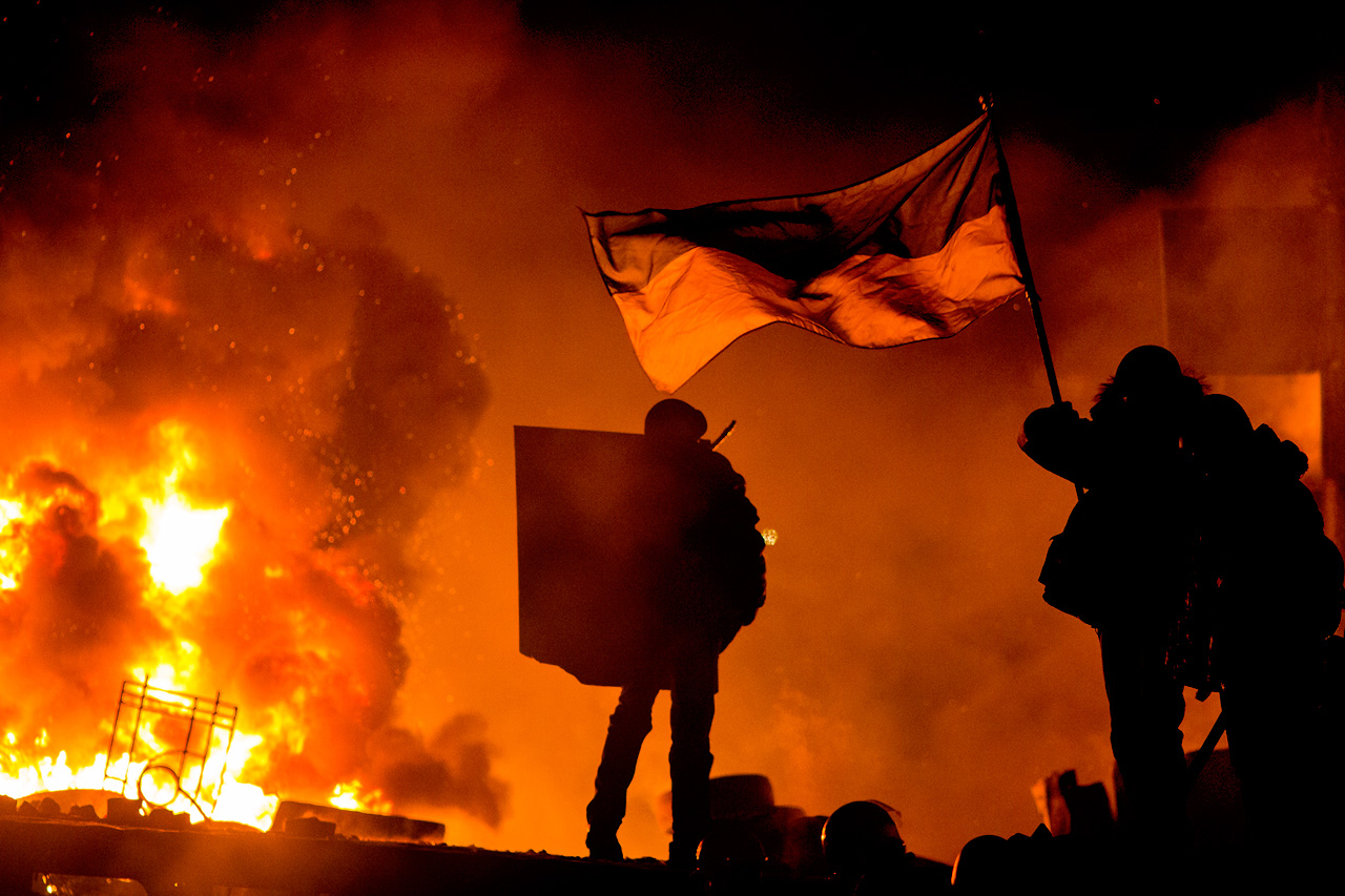 Euromaidan, Kiev, Ukraine, 2014. Photographer: Thomas Rafa.
